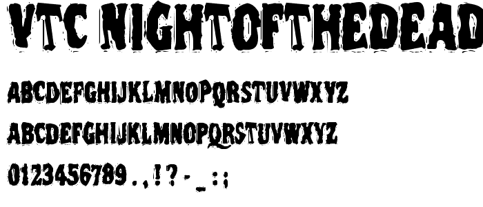 VTC NightOfTheDeadCorruptCaps font